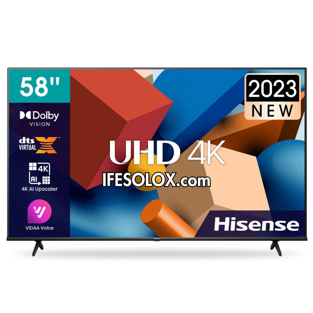 Hisense 58 inch 58A6K Smart 4K UHD LED TV + 1 Year Warranty (Free Wall Mount) - Brand New