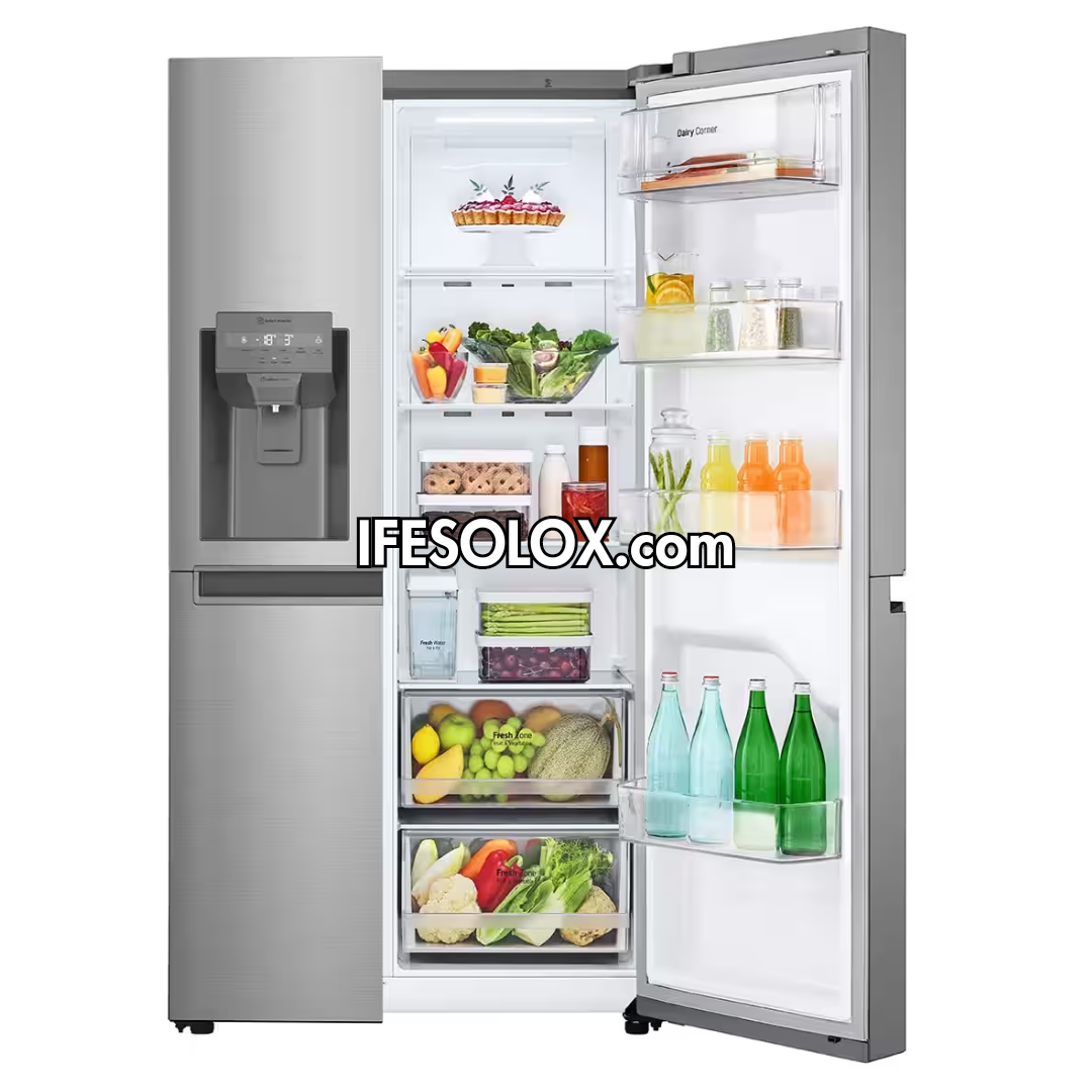 LG GC-L257SLRL 674L Smart Inverter Side By Side Double Door Refrigerator with Water Dispenser, WiFi & AI Assistant - Brand New
