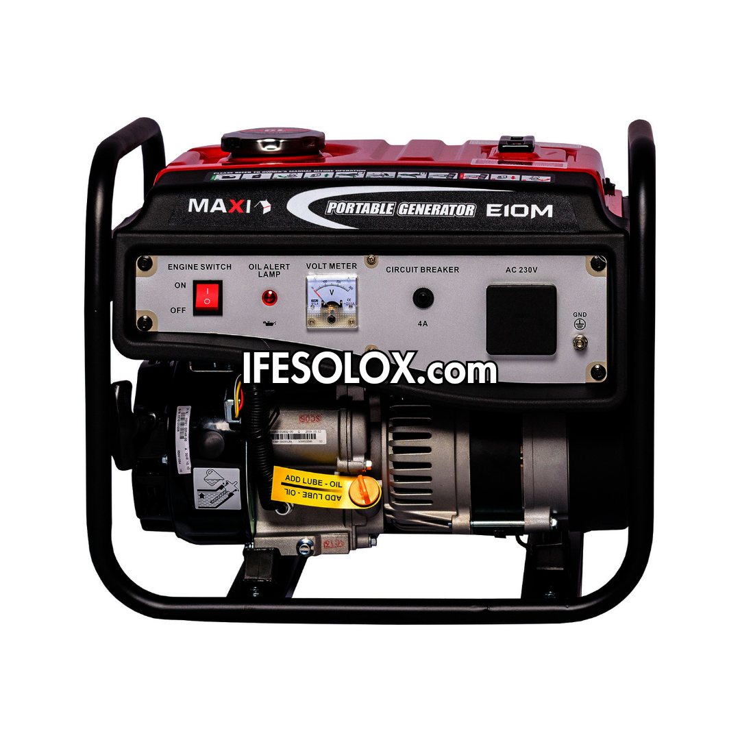 MAXI EM10 1.25KVA Pure Copper Manual Recoil Petrol Generator - Brand New