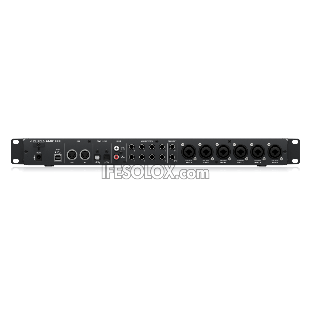 Behringer U-PHORIA UMC1820 18x20 USB Audio Interface with Midas Mic Preamplifier for Producers - Brand New