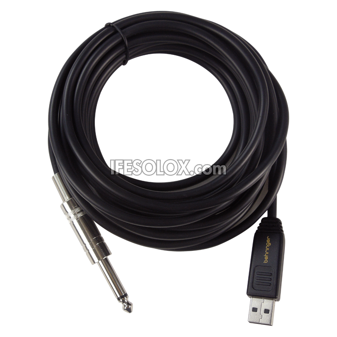 Behringer Guitar to USB 5 meters Audio Interface Cable - Brand New