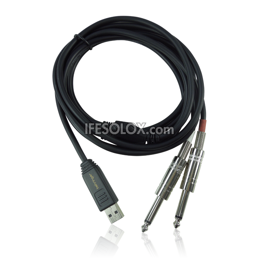 Behringer Stereo ¼" Line In to USB 2 meters Audio Interface Cable - Brand New