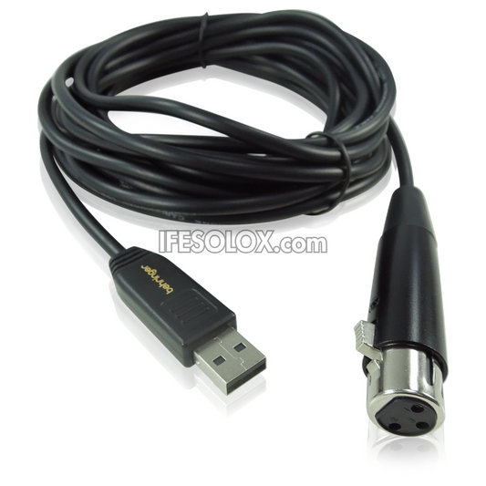 Behringer Microphone to USB 5meters Audio Interface Cable - Brand New