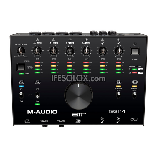 M-AUDIO AIR 192 x14 USB Audio/ MIDI Interface (8-in, 4-out) with 4 Crystal Preamp Combo Input - Brand New