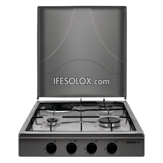 MAXI 411OC Tabletop Gas Cooker with 3 Gas Burners and 1 Electric Plate - Brand New