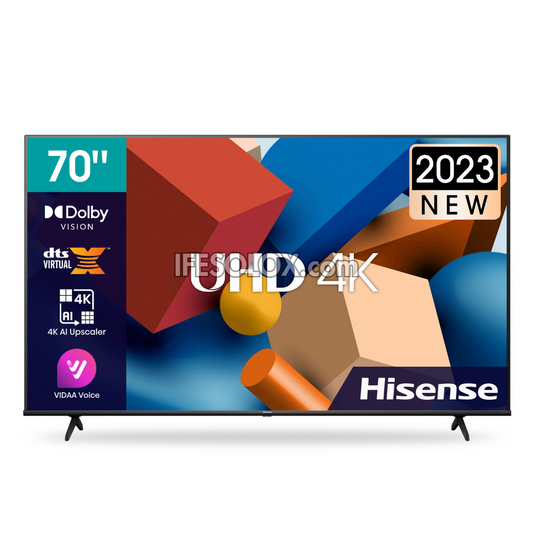 Hisense 70 Inch 70A6K Series Smart 4K UHD LED TV + 1 Year Warranty (Free Wall Mount) - Brand New
