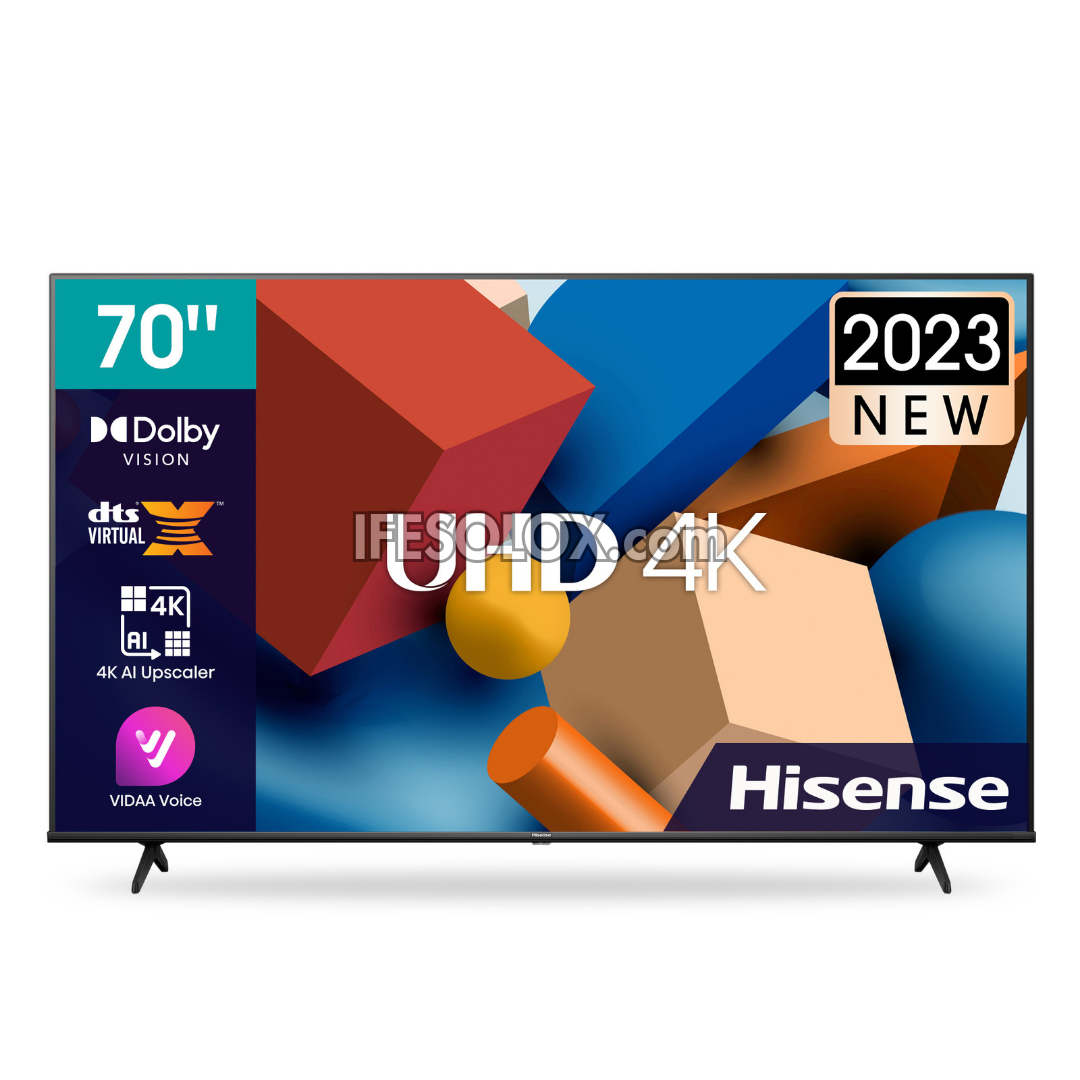 Hisense 70 Inch 70A6K Series Smart 4K UHD LED TV + 1 Year Warranty (Free Wall Mount) - Brand New