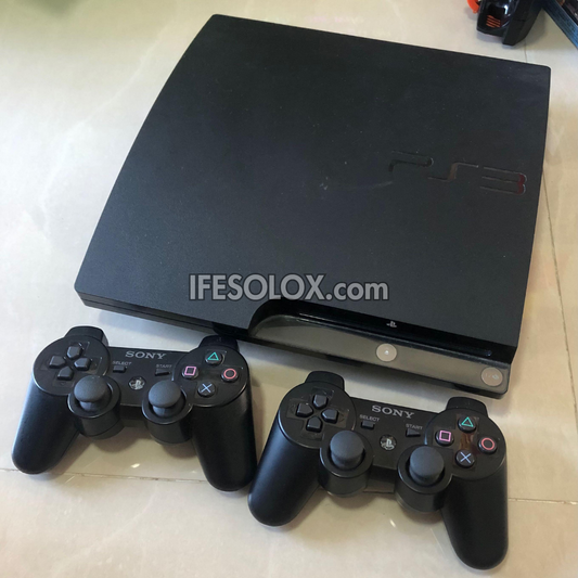 Sony Playstation 3 (PS3) Slim 120GB Game Console Complete Set with 2 DUALSHOCK Controllers and 10 Titles - Foreign Used