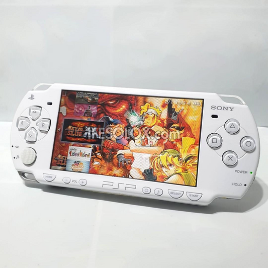 PlayStation Portable PSP 2000 series Slim Game Console with 16GB Memory Stick and 15 Games (White) - Foreign Used