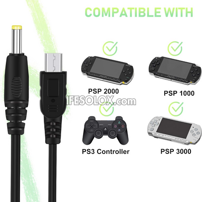 SLX 2-in-1 Portable USB Data Cable and Charging Cable for Sony PSP 1000, 2000, 3000 and PS3 Contollers