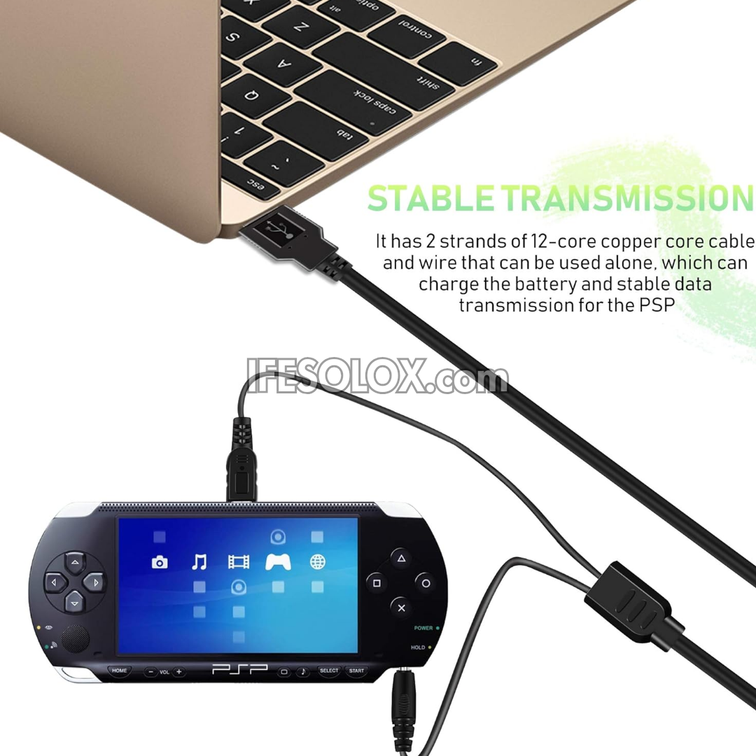 SLX 2-in-1 Portable USB Data Cable and Charging Cable for Sony PSP 1000, 2000, 3000 and PS3 Contollers
