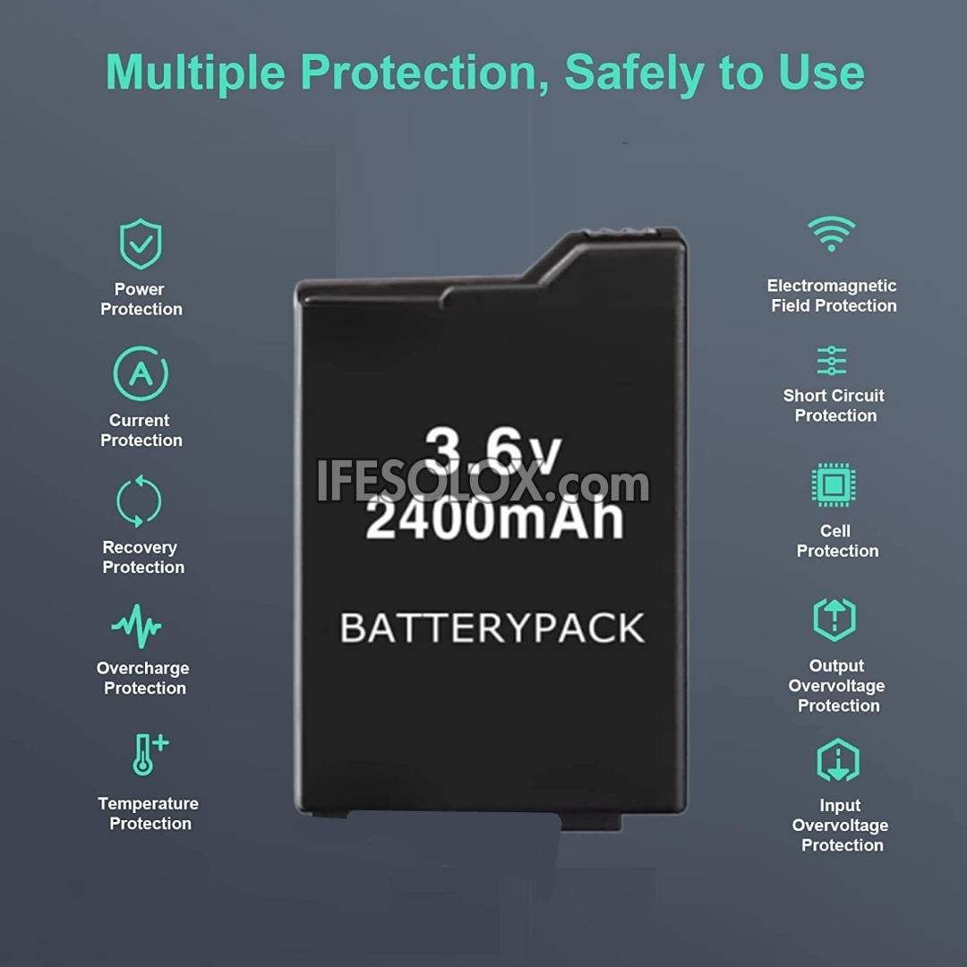 PSP 3.6V 2400mAh Battery for Sony PSP 2000 and PSP 3000