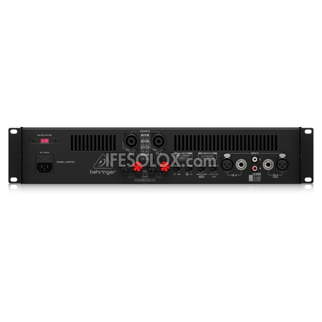 Behringer KM750 Professional 750W Stereo Power Amplifier with ATR Technology - Brand New
