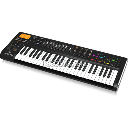 Behringer MOTOR 49 49-Key USB/MIDI Keyboard Controller with Motorized Faders and Touch-Sensitive Pads - Brand New