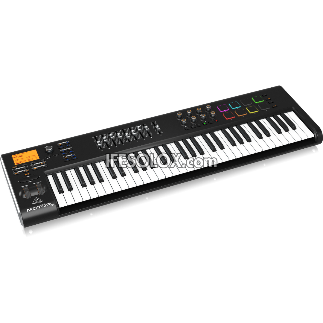 Behringer MOTOR 61 61-Key USB/MIDI Keyboard Controller with Motorized Faders and Touch-Sensitive Pads - Brand New