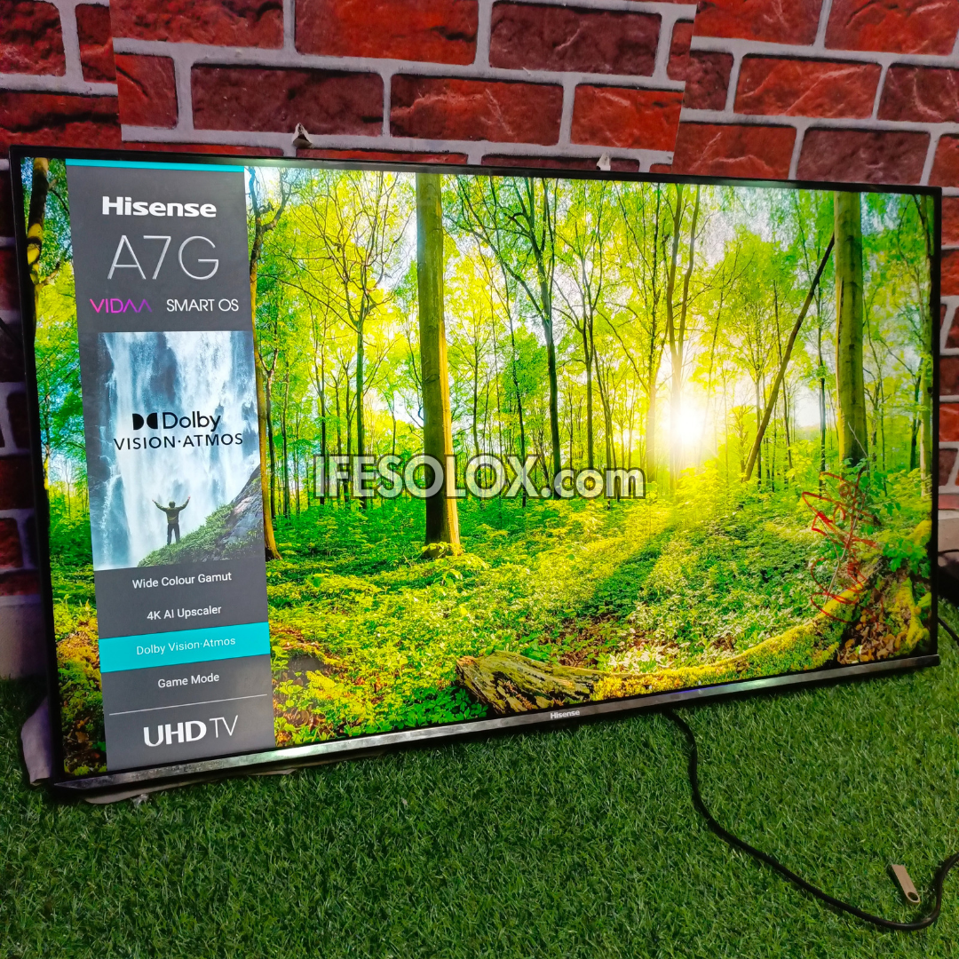 Hisense 43 inch 43A7G VIDAA Smart 4K UHD LED Frameless TV (Built-in WiFi, Bluetooth, Miracast) - Foreign Used