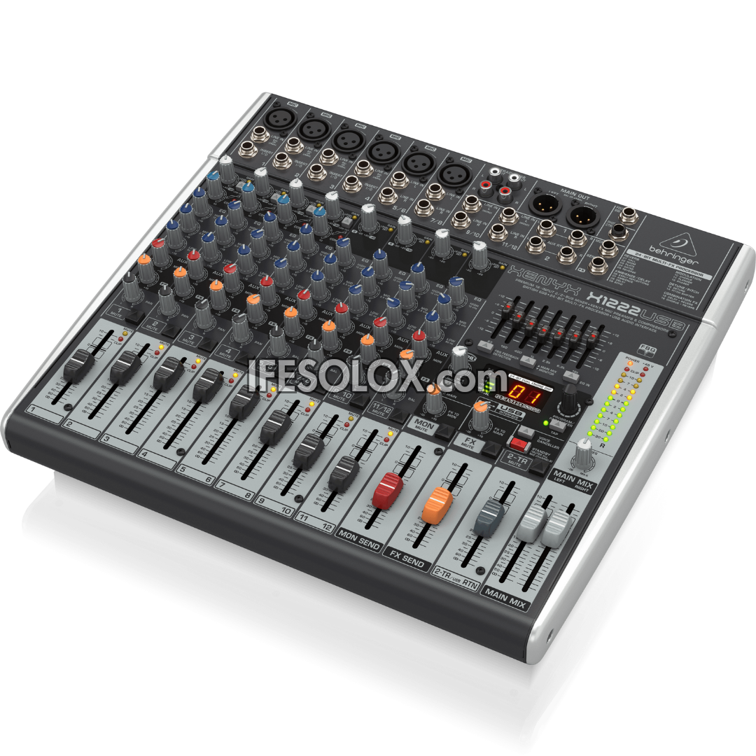 Behringer XENYX X1222USB 16-Input Mixer with XENYX Mic Preamps, Multi-FX Processors and USB Interface - Brand New