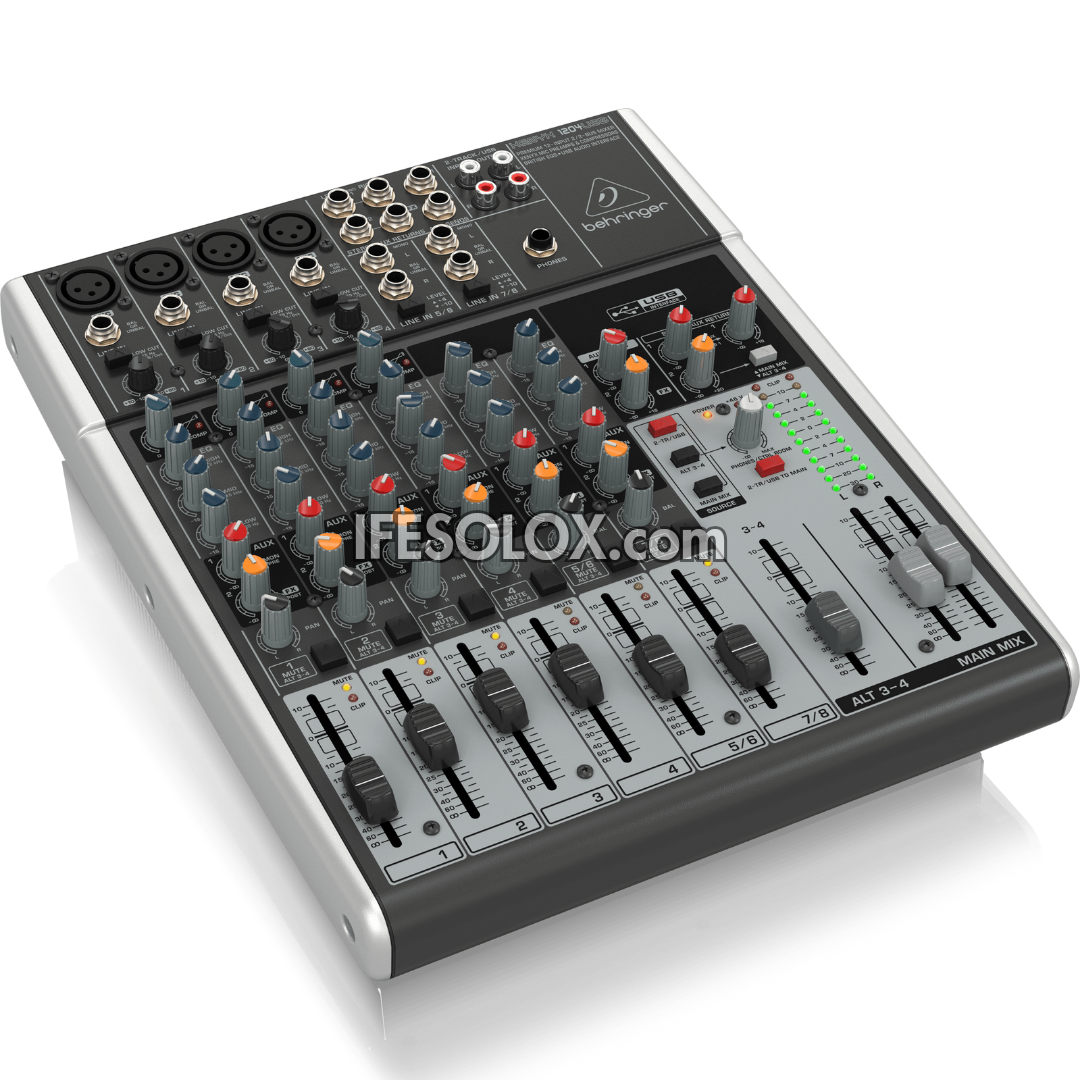 Behringer XENYX 1204USB 12-Input Mixer with XENYX Mic Preamps, British EQ and USB Interface - Brand New