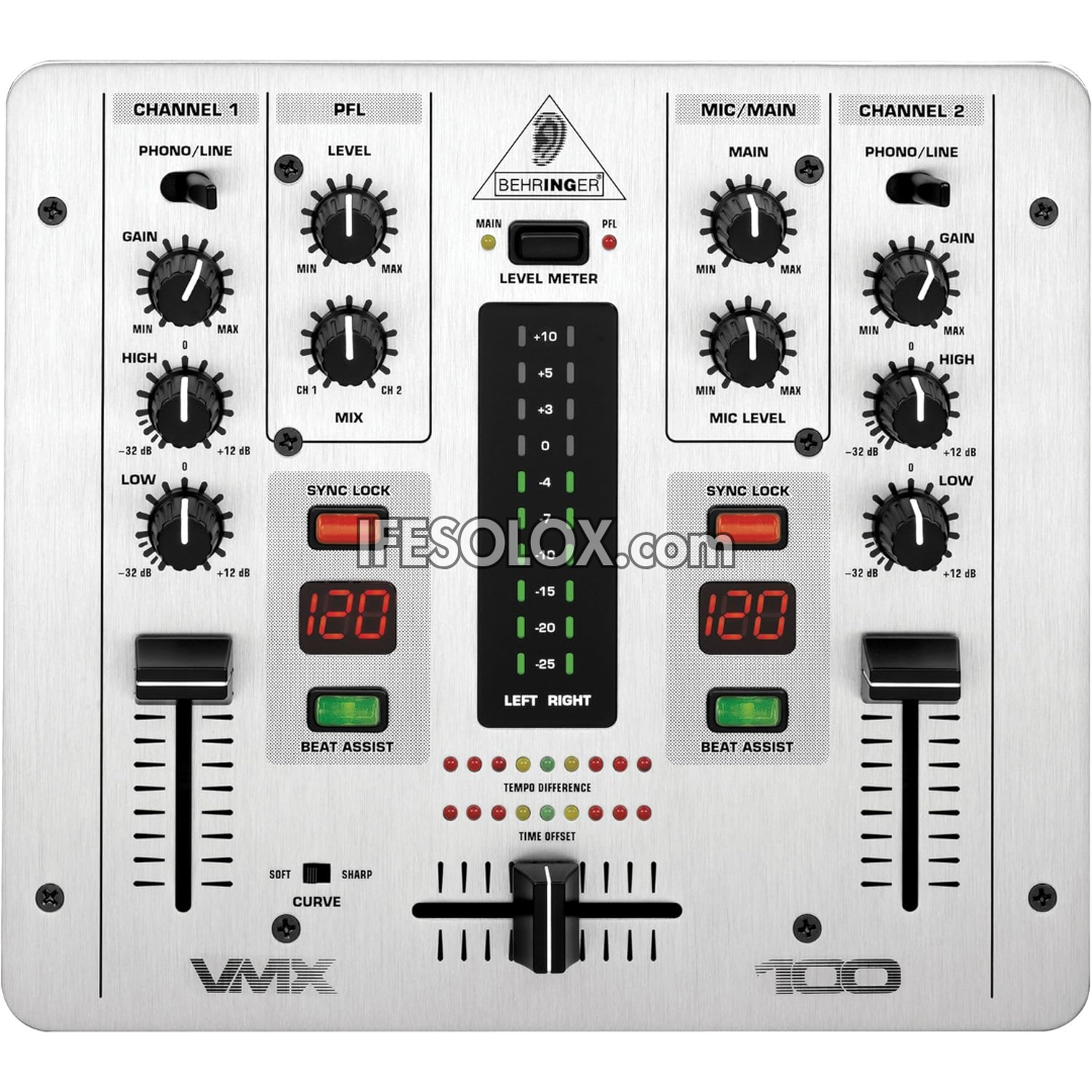 DJミキサー VMX 100 & CDJ-800/800MKスピーカーセット Behringer VMX100 Professional 2-Channel DJ mixer with BPM
