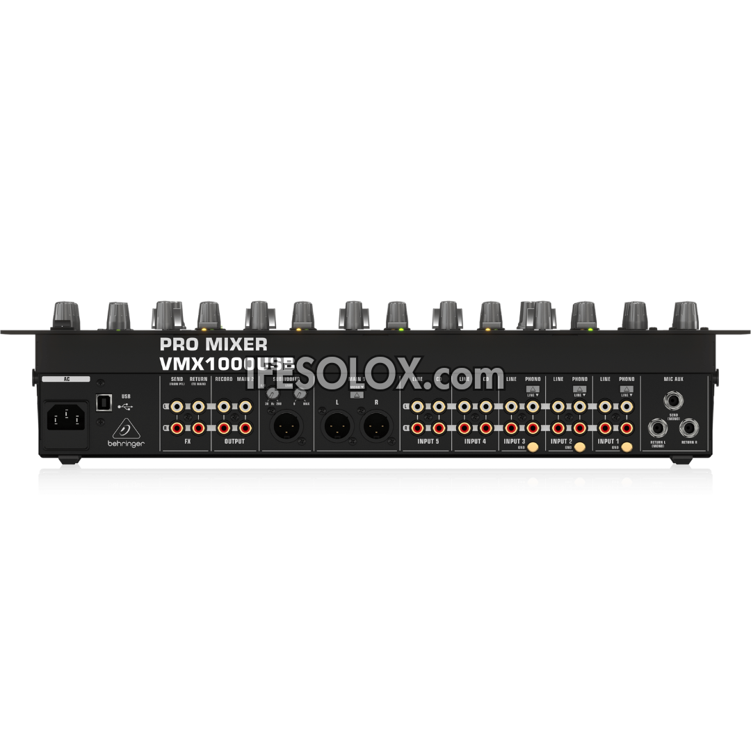 Behringer PRO MIXER VMX1000USB Professional 7-Channel DJ Mixer with USB Audio Interface, BPM Counter and VCA Control - Brand New