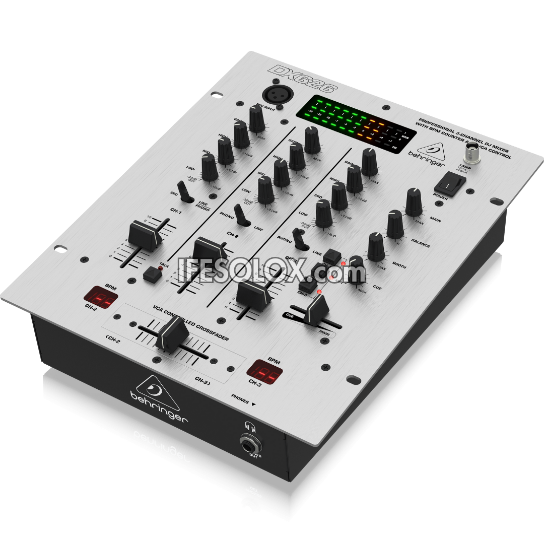 Behringer DX626 Professional 3-Channel DJ mixer with BPM Counter and VCA Control - Brand New