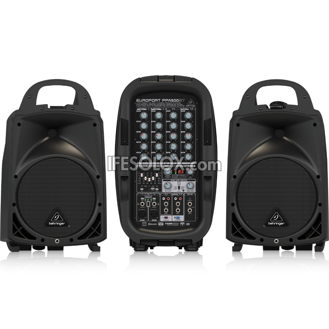 Behringer EUROPORT PPA500BT Compact 6-Channel Portable PA System with Bluetooth, Mixer - Brand New