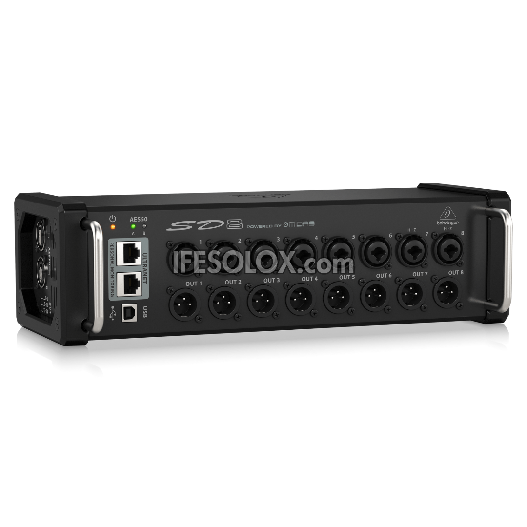 Behringer SD8 Digital Snake I/O Box with 8 Remote Controllable Midas P ...