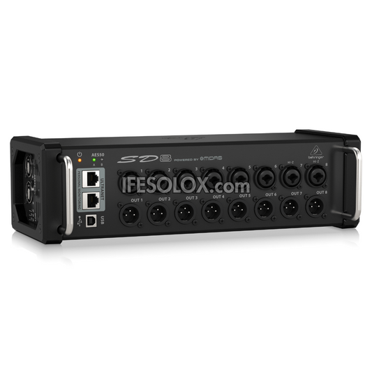 Behringer SD8 Digital Snake I/O Box with 8 Remote Controllable Midas Preamps, 8 Outputs - Brand New