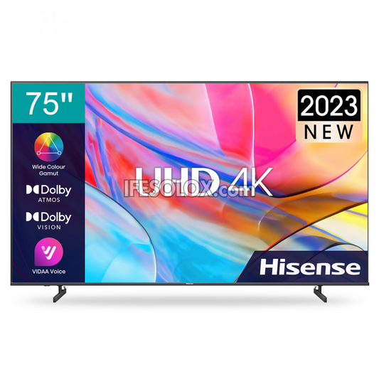 Hisense 75 Inch 75A7K Smart 4K UHD LED TV + 1 Year Warranty (Free Wall Mount) - Brand New