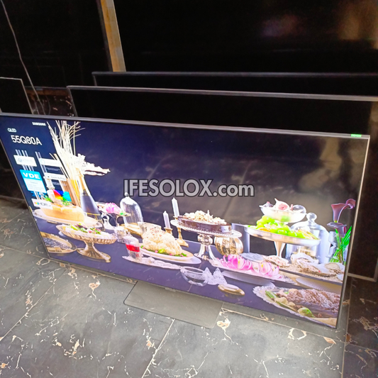 SAMSUNG 55 pouces 55Q80A Premium True 4K UHD Quantum HDR Smart TV QLED sans cadre - Utilisé à l'étranger 