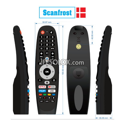 ScanFrost 50 inch SFLED50AN Andromeda Series Smart 4K UHD Frameless Google TV + 1 Year Warranty - Brand New