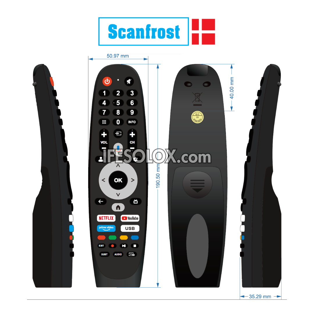 ScanFrost 65 inch SFLED65AN Andromeda Series Smart 4K UHD Frameless Google TV + 1 Year Warranty - Brand New