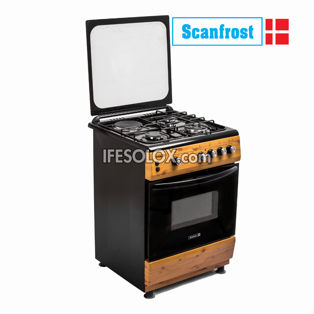 ScanFrost CK6312NG 60x60 (3+1) Premium Oven Gas Cooker with 3 Gas Burners and 1 Electric Plate - Brand New