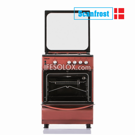 ScanFrost CK6302BR 60x60 (3+1) Premium Oven Gas Cooker with 3 Gas Burners and 1 Electric Plate - Brand New