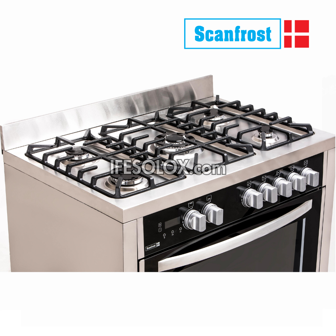 ScanFrost SFC9502S 60x90 Oven Gas Cooker with 5 Gas Burners - Brand New