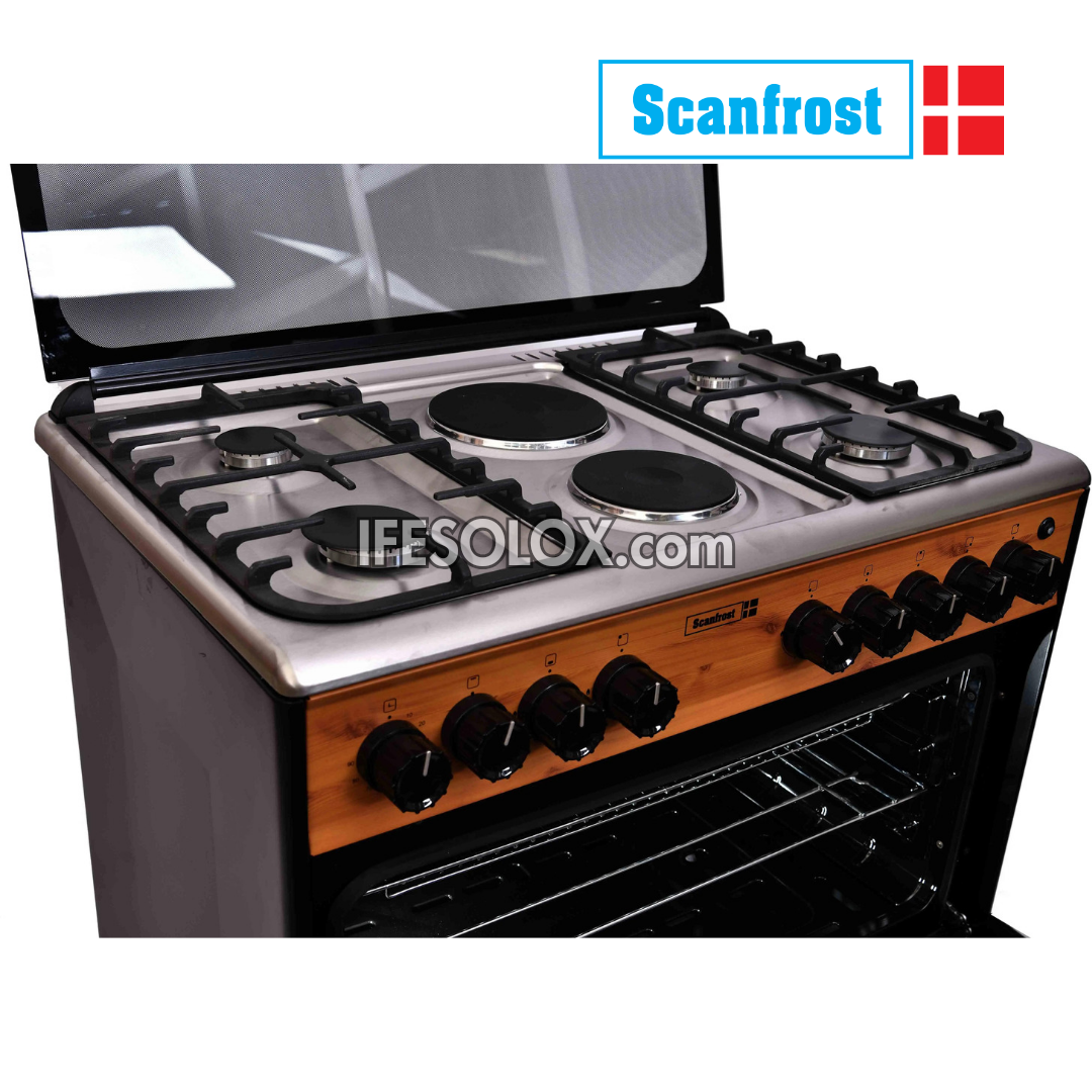ScanFrost CK9426NE 60x90 (4+2) Electric Oven Gas Cooker with 4 Gas Burners and 2 Electric Plates - Brand New