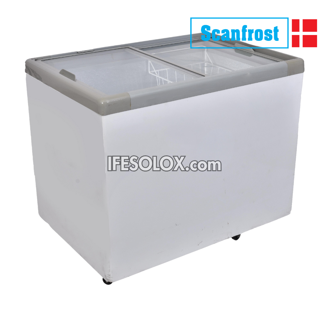 ScanFrost SFCH300 300 Liters Glass Top Showcase Chest Deep Freezer - Brand New