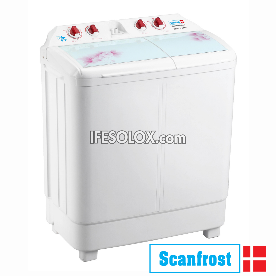 ScanFrost SFWMTTB 7kg Twin Tub Semi-Automatic Top Load Washing Machine + Spin Dryer - Brand New