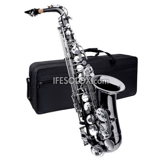 Black Silver Alto Saxophone for Beginners, Professionals and Concerts - Brand New