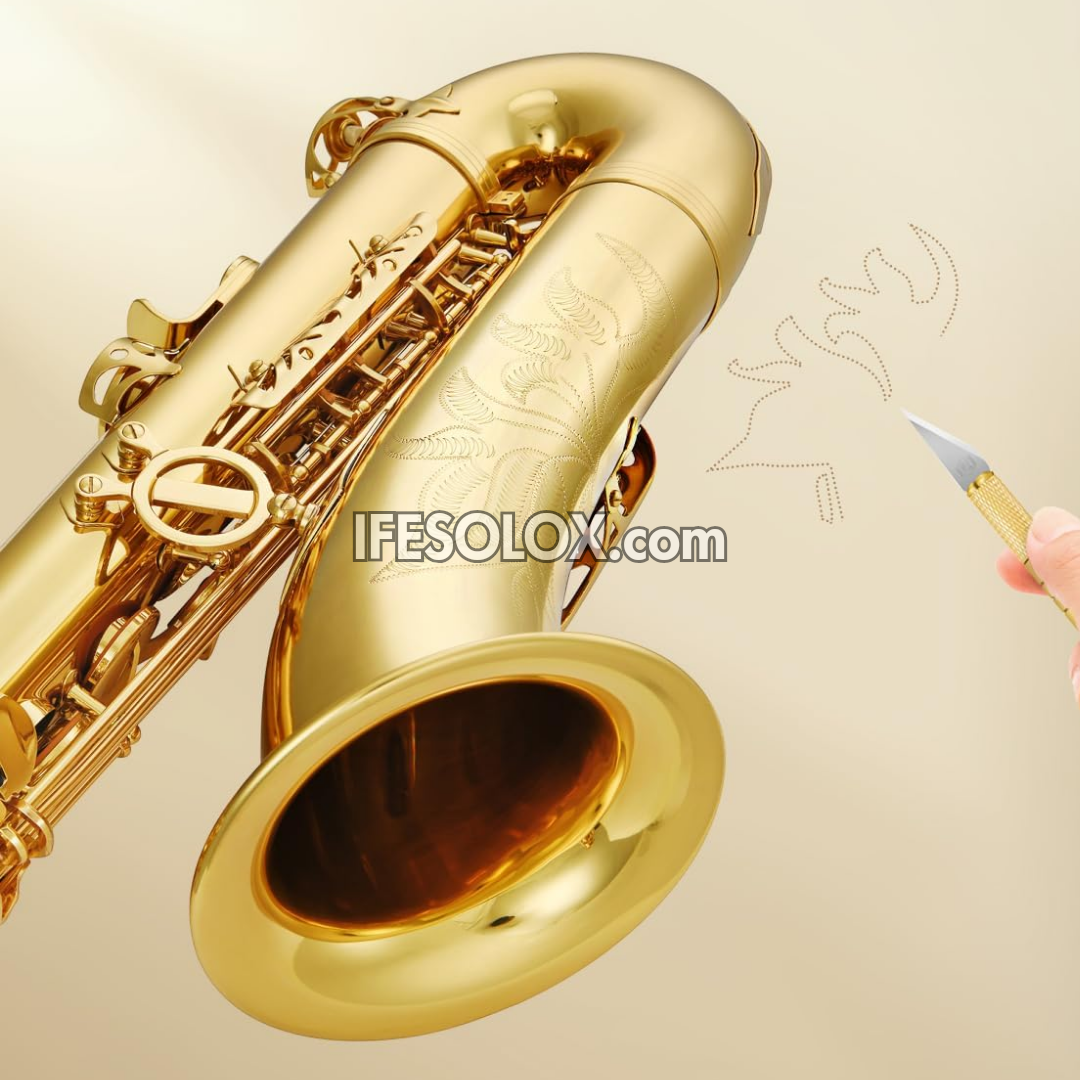 Golden Tenor Saxophone for Students, Professionals and Concerts - Brand New