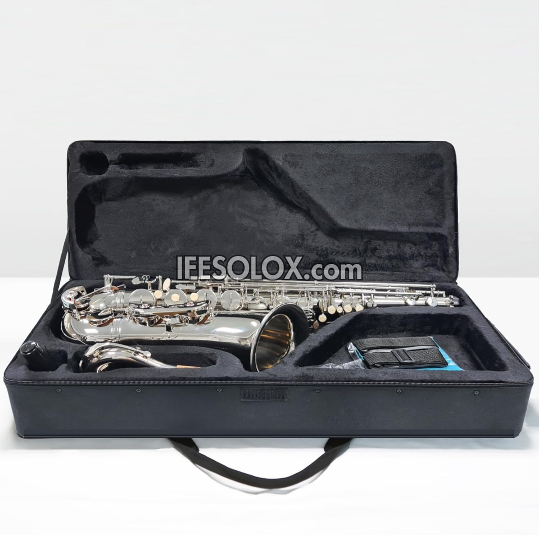 Silver Tenor B-Flat Saxophone for Students, Professionals and Concerts - Brand New