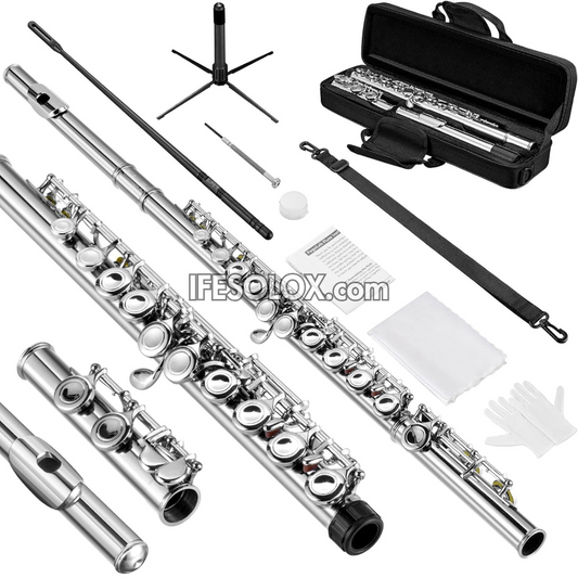Silver C Flute Complete Set for Beginners, Professionals and Concerts - Brand New