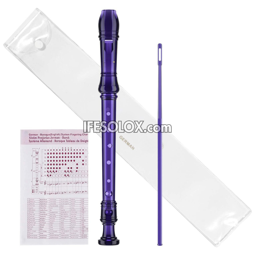 Transparent Purple Recorder Instrument for Schools, Beginners and Stud ...