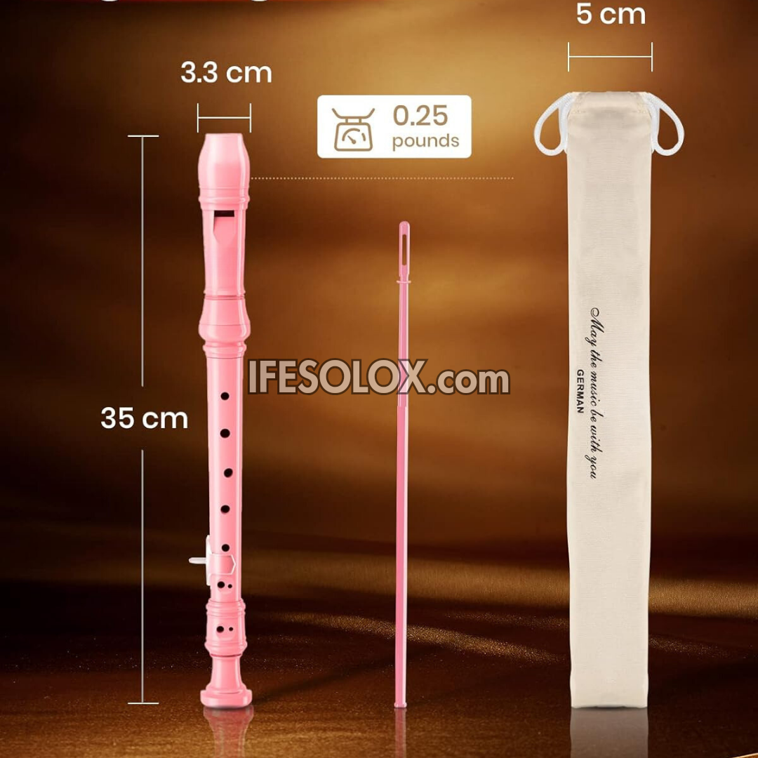 Pink Recorder Instrument for Schools, Beginners and Students - Brand New