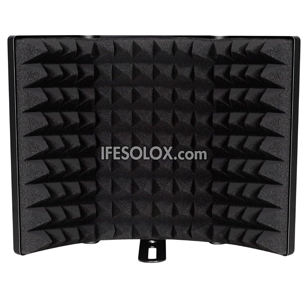 Professional 3-Panel Collapsible Microphone Isolation Shield for Podcast and Studio - Brand New