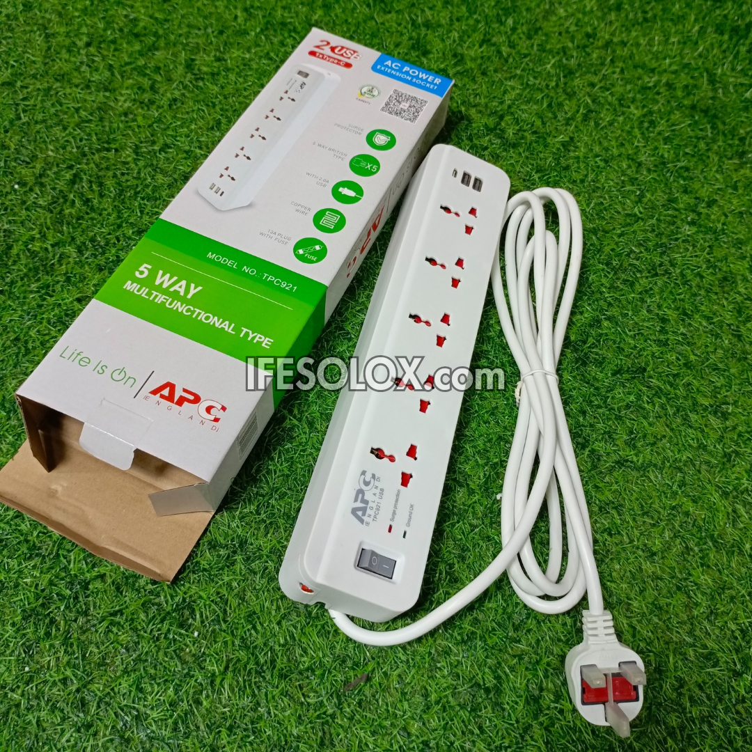 APC SurgeArrest 13AMPS Surge Protector Extension with 5 Sockets - Brand New 