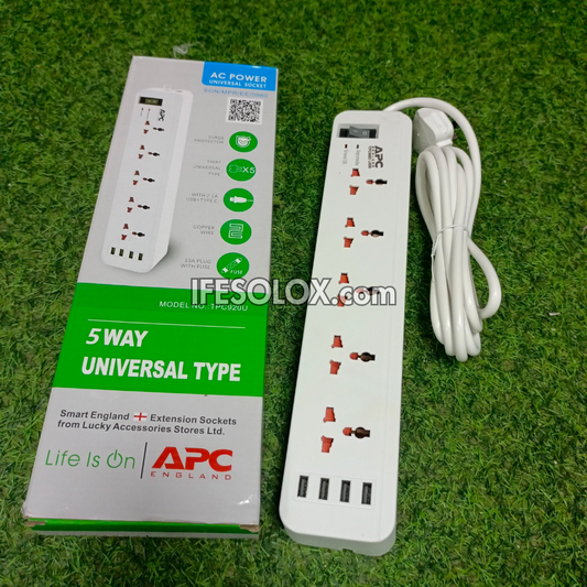 APC SurgeArrest 13AMPS Surge Protector Extension with 5 Sockets, 4 USB - Brand New