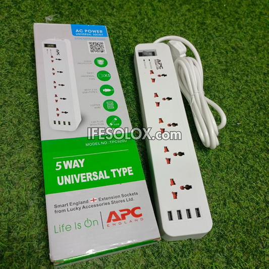 APC SurgeArrest 13AMPS Surge Protector Extension with 5 Sockets, 4 USB - Brand New