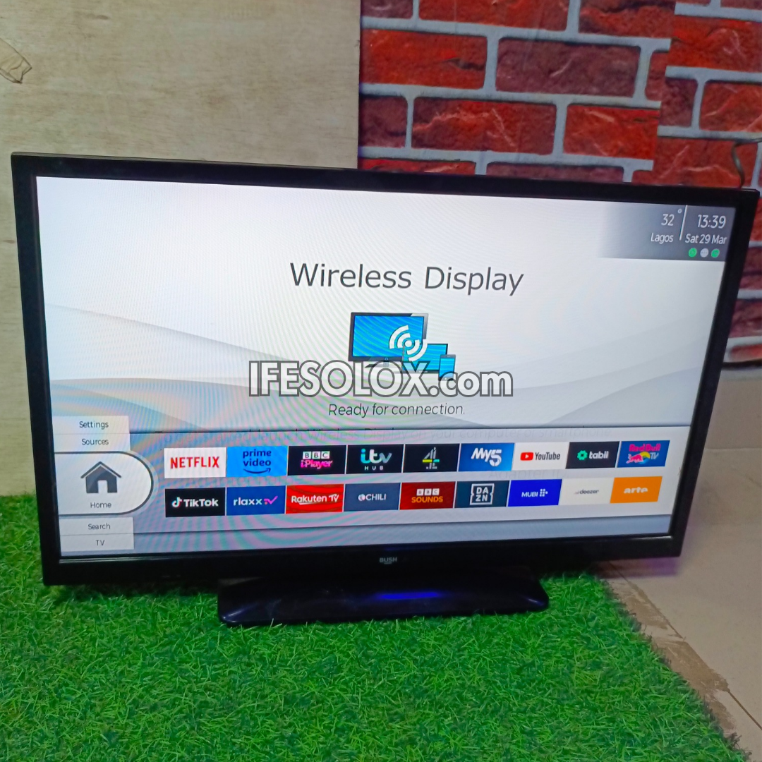 BUSH 24 Inch ELED24HDS Smart Full HD LED TV (Built-in WiFi, Screen Mirroring) - Foreign Used
