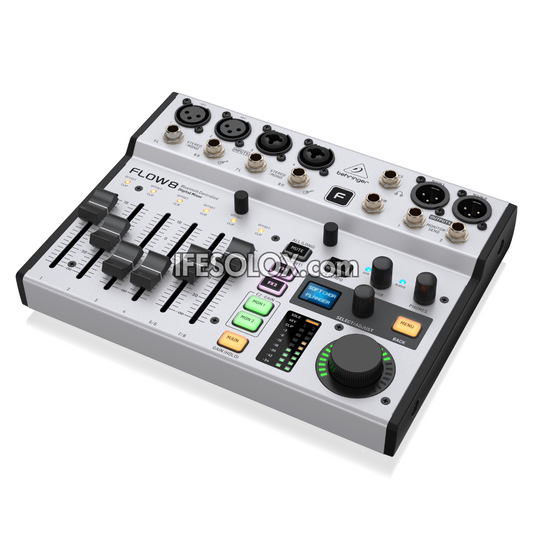 Behringer FLOW 8 8-Input Digital Mixer with Bluetooth, App Control, Channel Faders, FX Processors and USB/Audio Interface - Brand New